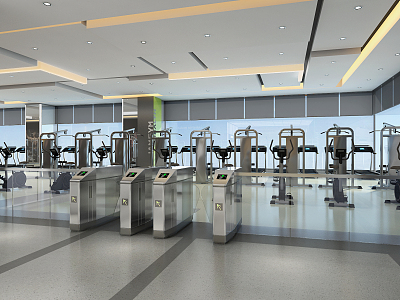 modern gym foyer model