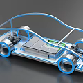 Advanced Electric Vehicle Chassis Platform With Battery Pack And Components Design