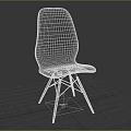 Modern White Single Chair with Wooden Crossed Legs and Minimalist Design for Modern Interior