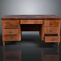 Classic Wooden Desk With Multiple Drawers And Solid Wooden Top Classic Design
