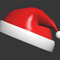 Red Santa Hat With White Trim And Festive Pom Pom On Top Design