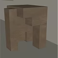 Modern Geometric Side Table With Unique Metallic Structure And Minimalist Design