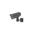 Black Outdoor Surveillance Camera With Wall Mounting Bracket For Security Monitoring