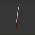 Traditional Japanese Katana Weapon With Sharp Blade And Wooden Handle Design