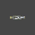 Hand painted chain saw dagger 3d model