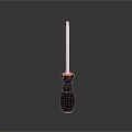 Black And Orange Handle Screwdriver With Silver Metal Shaft Ergonomic Grip Hand Tool