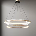 Modern Layered Circular Ring Chandelier With Illuminated Design For Interior Decor 3d model