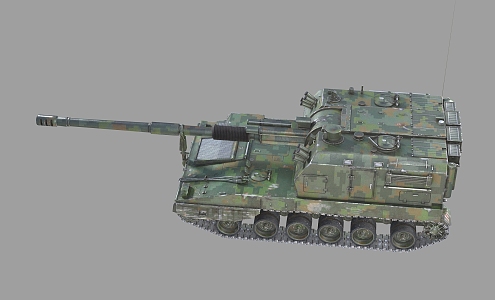 PBR PLZ05 Self-Propelled Howitzer 155mm Self-Propelled Gun PLZ05 Type 05 Self-Propelled Howitzer 3d model