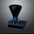 Blue Mechanical Balance With Dual Pans And Calibration Scale For Laboratory Precision Weighing