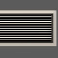 Sleek Modern Air Conditioner Air Vent With Horizontal Metal Grille Design
