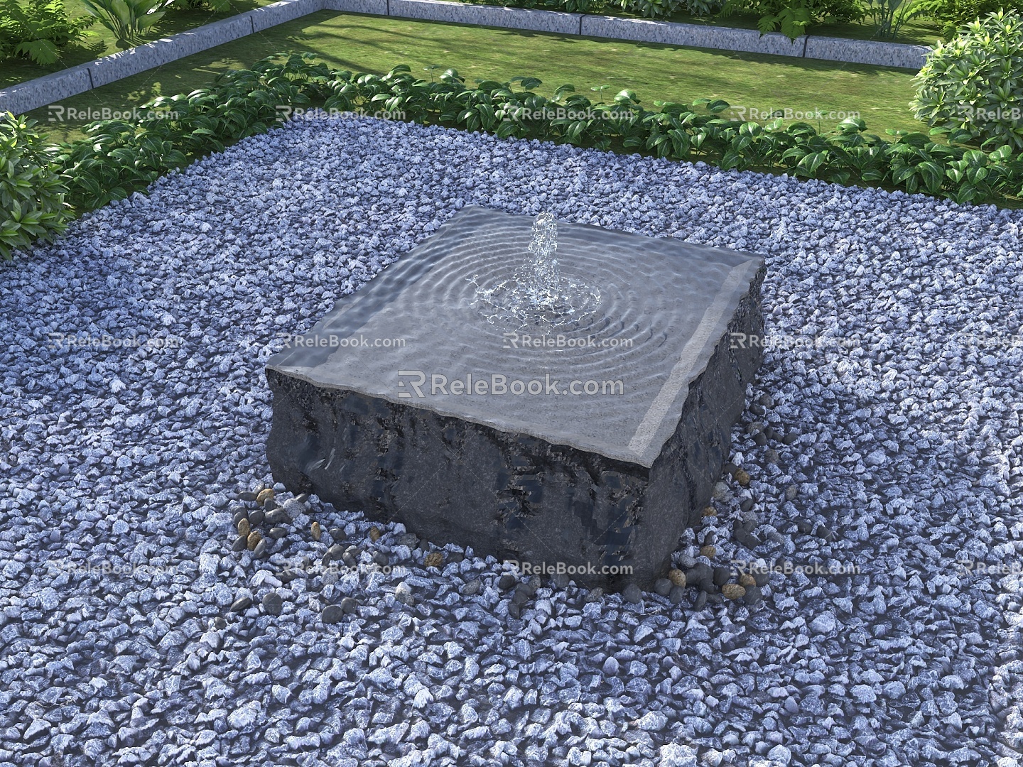 Waterscape Courtyard Waterscape Yongquan Small Fountain 3d model