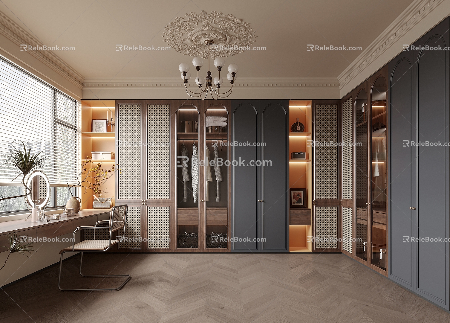 French vintage cloakroom 3d model