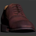 Shiny Red Lace Up Brogue Leather Shoes With Classic Design And Smooth Sole