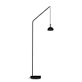 Modern Black Floor Lamp With Adjustable Arc Design And Warm Light Shade 3d model