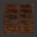 Classic Brown Wooden Bookcase With Multiple Shelves And Bottom Storage Cabinets