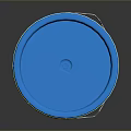 Blue Plastic Bucket With Metal Handle For Household Storage And Daily Use