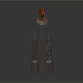 Shiny Futuristic Metallic Spaceship Models With Red Accents And Detailed Design