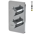 Alba Plaza Modern Faucet With Double Knobs Chrome Finish And Sleek Design