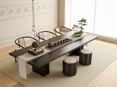 Modern Tea Table and Chair Combination Tea Table and Tea Set model