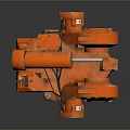 Heavy Duty Orange Industrial Equipment With Mechanical Structure And Precision Components
