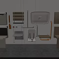 Modern Wall Mounted Bathroom Assistive Devices With Wooden White Grab Bars Shelves And Seats