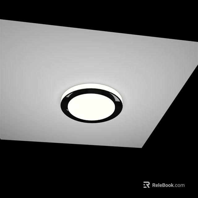 Modern Round Ceiling Light With White Illumination And Ceiling Mounted Design 3d model 