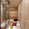 Modern Shower Sauna Interior Design With Wooden Paneling Glass Door And Seating Area