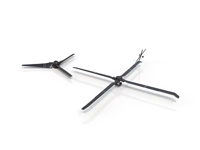 Aerospace Propulsion System Two Black Propellers Design For Space Exploration 3d model