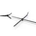 Aerospace Propulsion System Two Black Propellers Design For Space Exploration