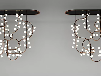 Post-modern chandelier metal art chandelier 3d model