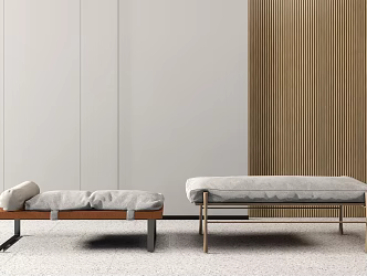 Modern Bed End Stool Bed End Stool Combination 3d model