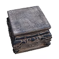 Traditional Carved Stone Sculpture With Intricate Patterns And Classical Design
