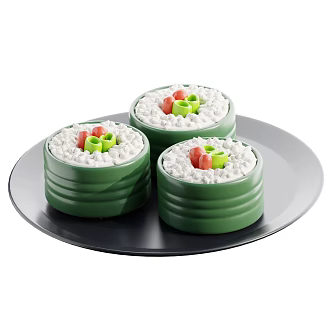 Modern Sushi Food Cartoon Food 3d model