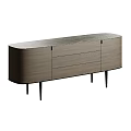 Modern TV Stand With Marble Top Drawers Cabinets And Metal Legs Design