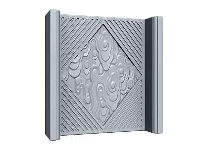 modern trench stone 3d model