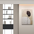 Texture Painting Minimalist Hanging Painting Simple Hanging Painting High-end Hanging Painting Floor Lamp Side 3d model