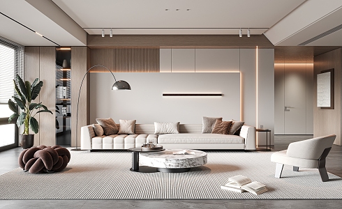 modern living room 3d model