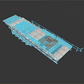 Industrial Equipment Metal Frame Platform With Grid Structure And Durable Components
