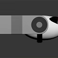 Projection Monitoring Device With Mechanical Arm White Spherical Body And Projection Lens