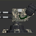 modern turret turntable sci-fi tower defense game tower defense 3d model