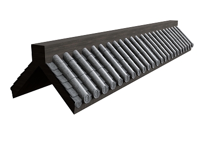 Roof tile as inclined roof 3d model