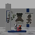 BE@RBRICK Store Interior With Various Collectible Figures Colorful Posters And Green Plants Decor
