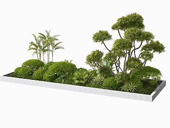 modern flower bed 3d model