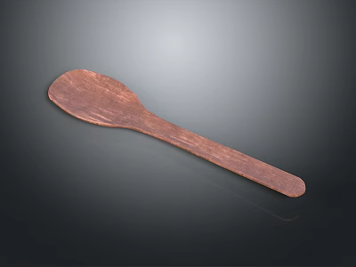 Natural Wooden Spoon Eco Friendly Kitchen Tool For Daily Cooking And Dining 3d model