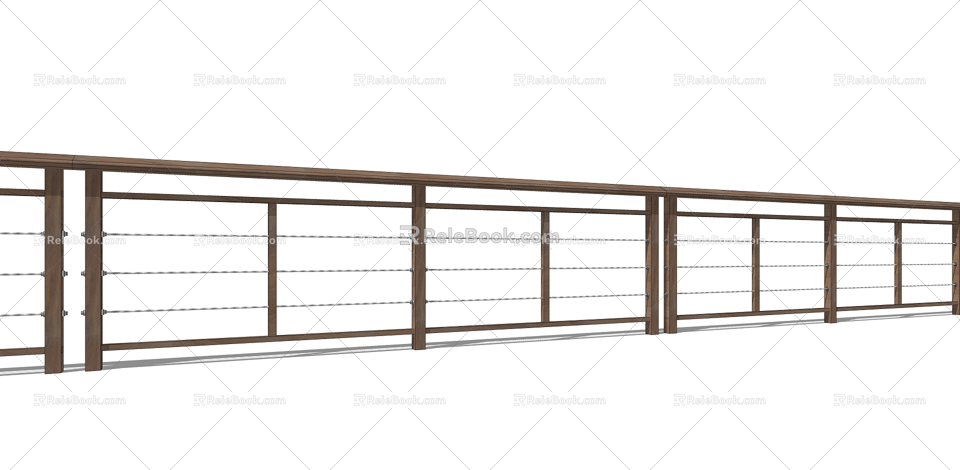 Modern guardrail 3d model