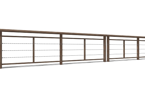 Modern guardrail 3d model