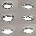 Modern Stylish Ceiling Lights With Silver Frame And Unique Decorative Designs 3d model