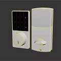 Smart Door Handle With Digital Keypad And Modern Metal Design For Home Security
