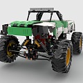 LEGO toy blocks 4WD pickup buggy 3d model