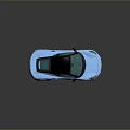 Blue Sports Car With Black Roof And Green Windows Sleek Modern Design And Black Wheels